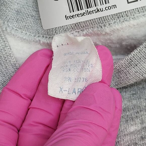 Vintage 90s Old-Ben Raglan Sweatshirt Womens XL 21x25 Gray - Picture 10 of 14